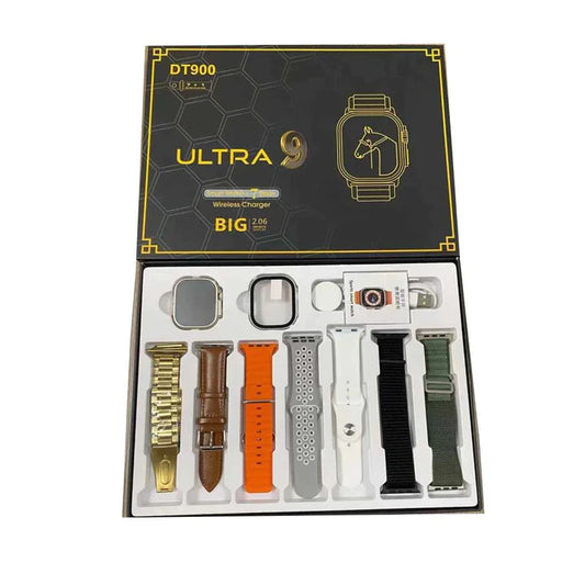 8 IN 1 DT900 ULTRA WATCH WITH 7 PREMIUM STRAPS AND BACK COVER